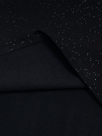 Kurzärmliges T-Shirt mit Retro-Schriftdesign und starkem Sternenhimmel-Print