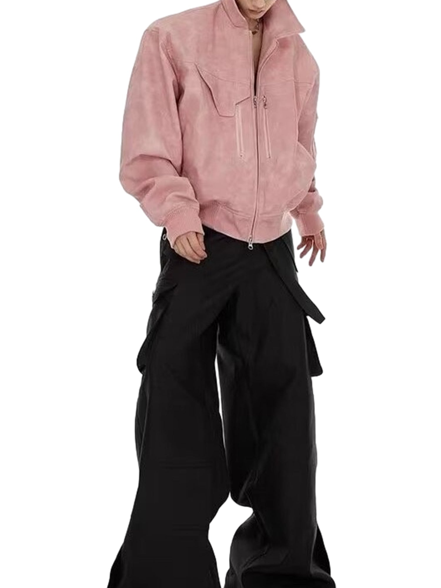 Veste de moto vintage en daim style street rap Thesupermade - 2232