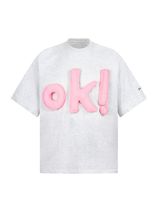T-shirt amusant avec imprimé « OK ! »