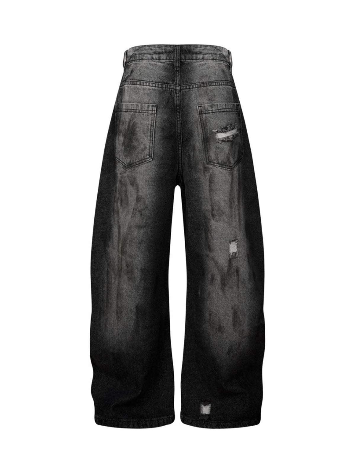 Street Stripe Dirty Dye Barrel Jeans