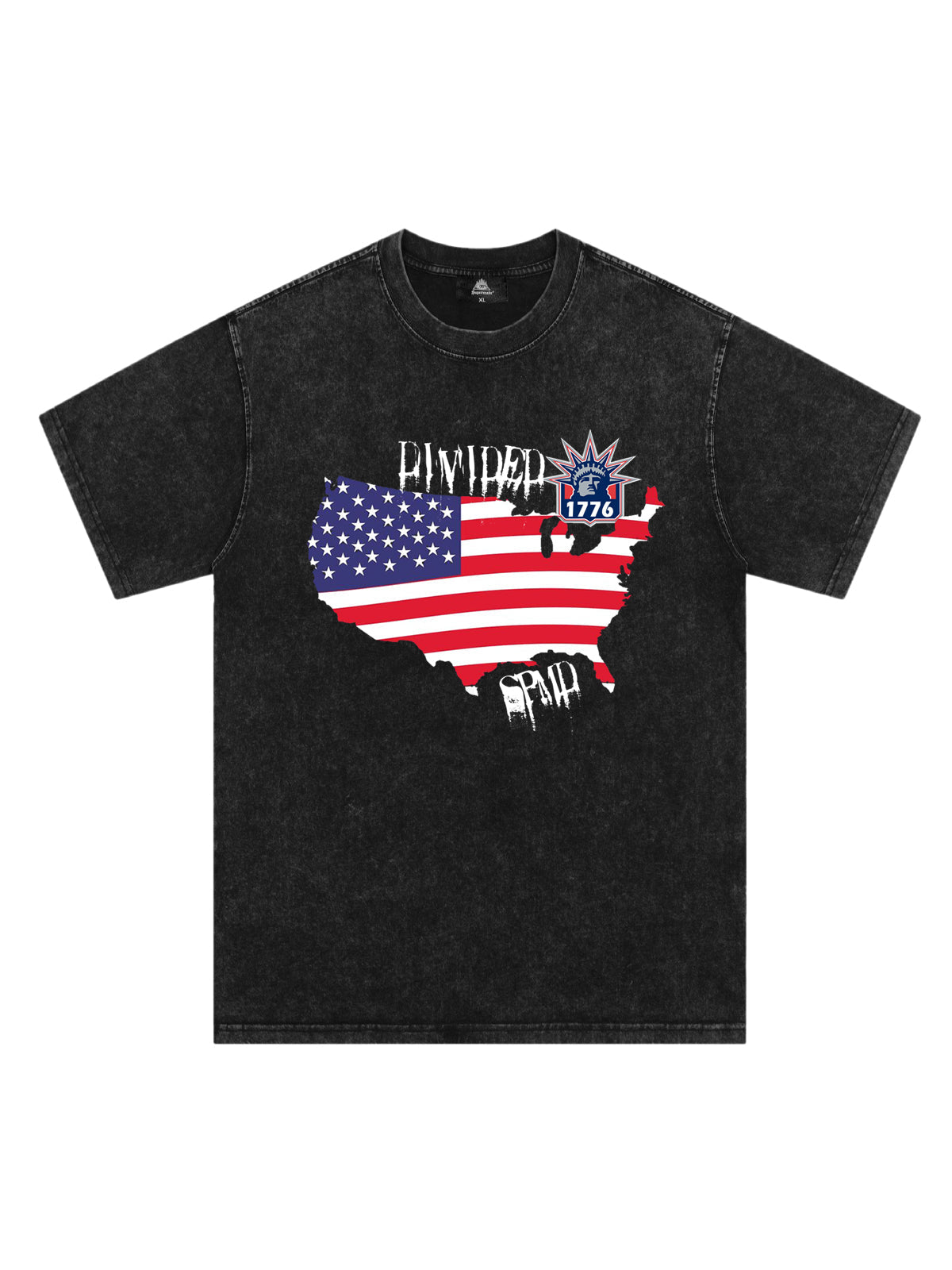 Original Creative Map Flag Print T-shirt