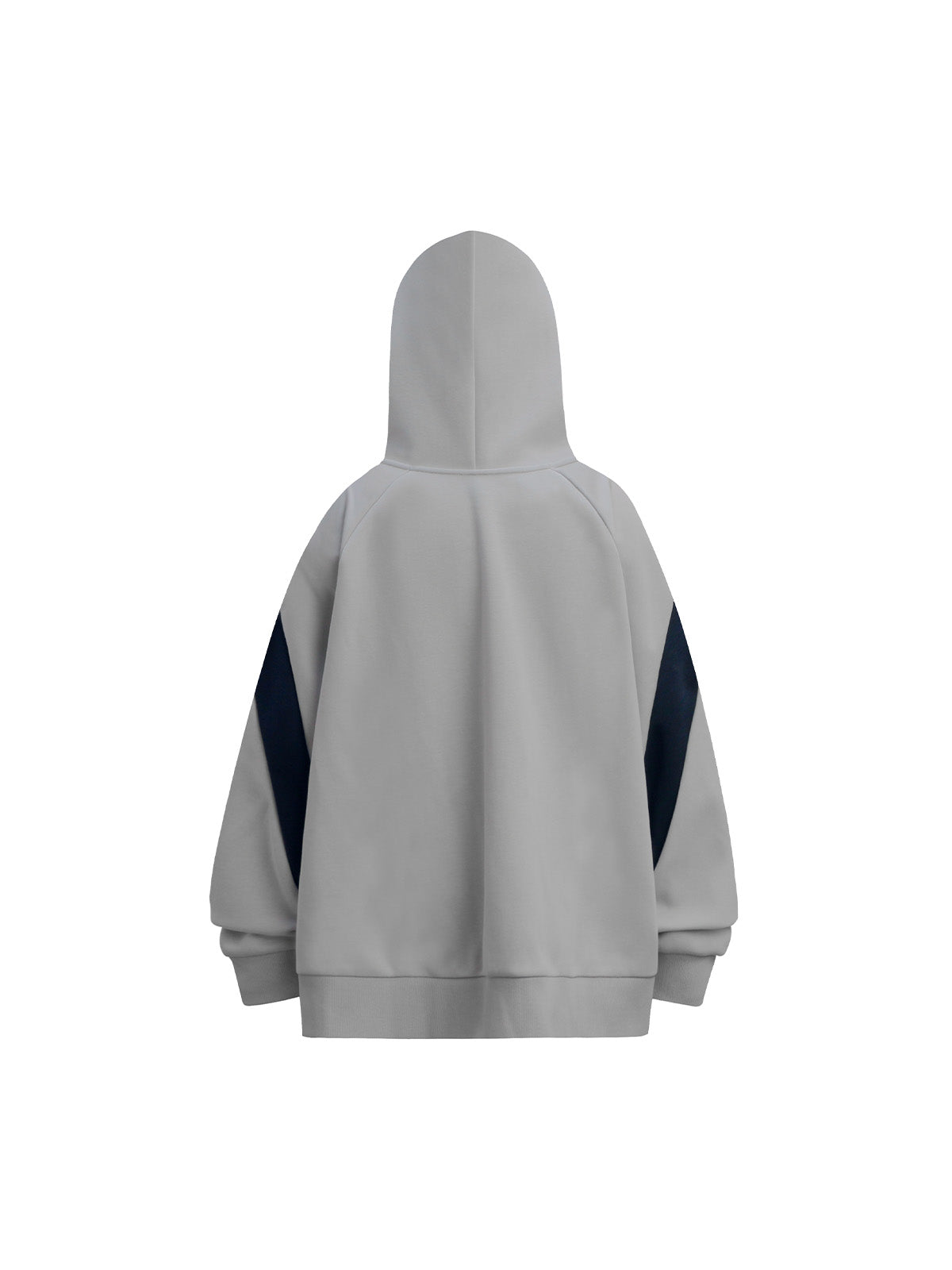 Thesupermade Contrast Color Stitching Embroidered Zipper Hoodie