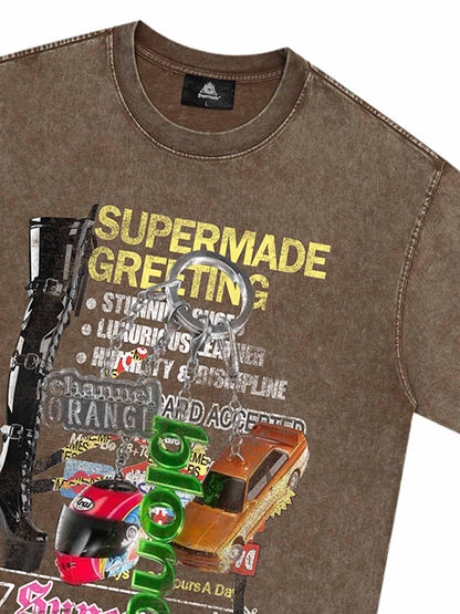 T-shirt à imprimé graphique audacieux