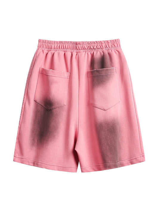 Thesupermade American Retro Spray Paint Casual Shorts