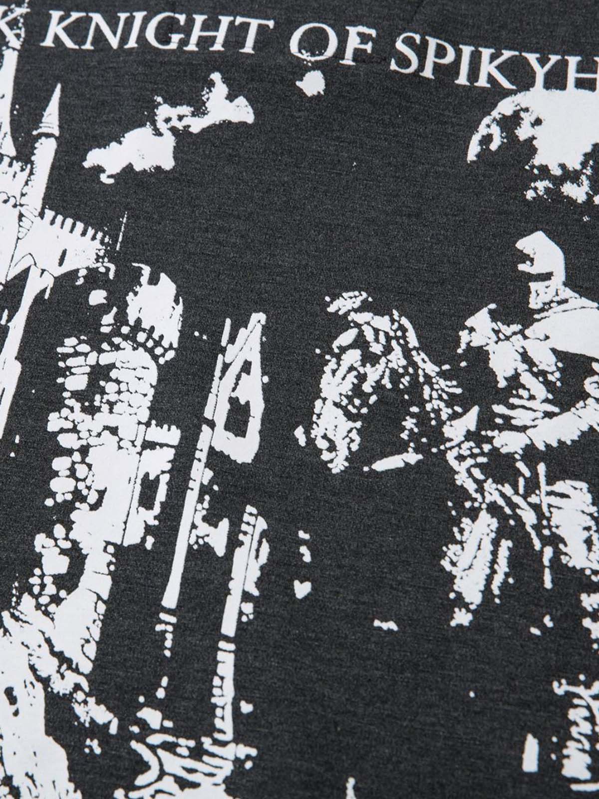 T-Shirt mit Retro-Faux-Print im Zweiteiler