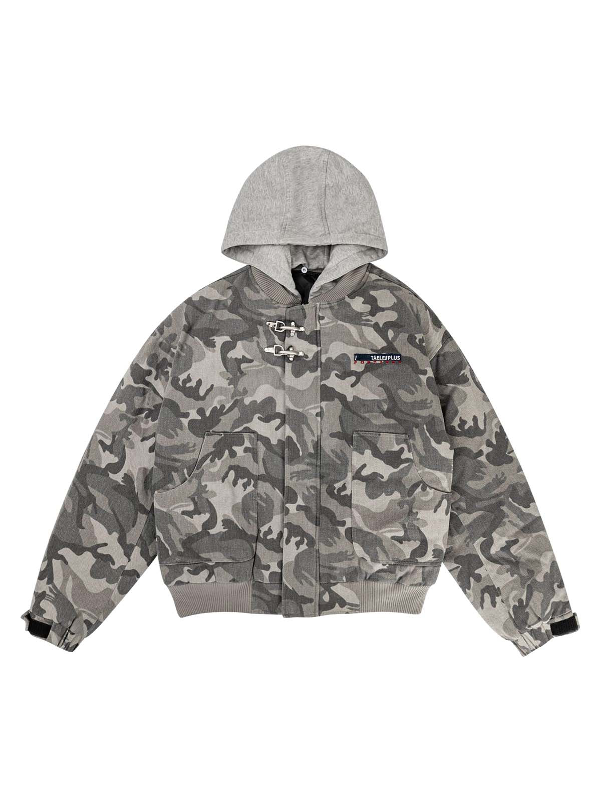 Thesupermade Camouflage Hooded Bomber Jacket