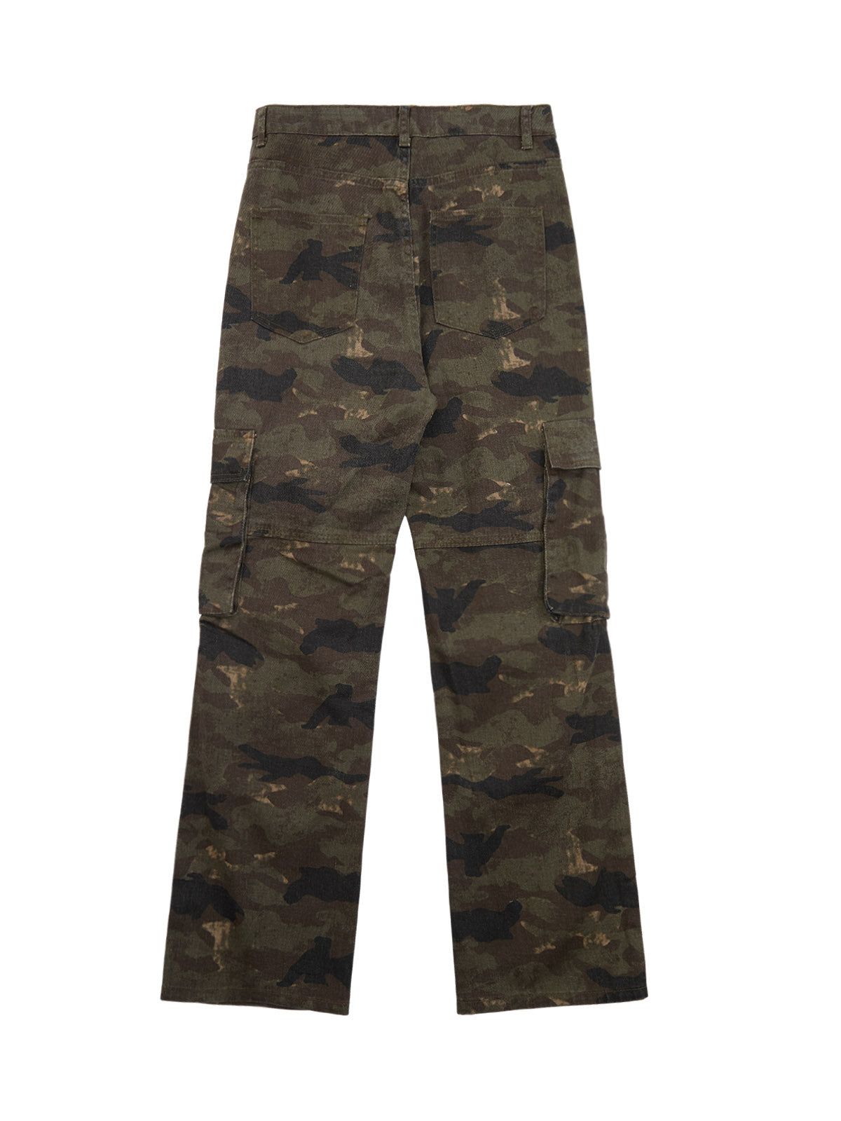 Thesupermade Camouflage Pleated Rivet Pants