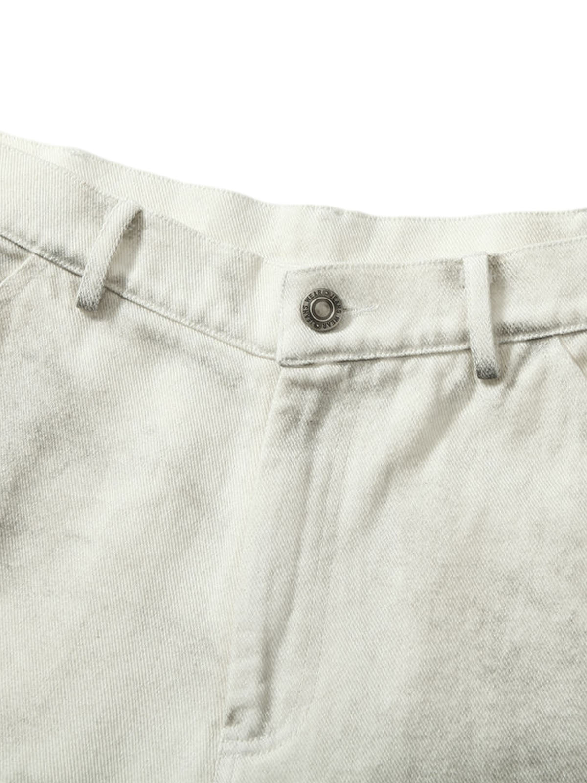 Pantalon de travail blanc délavé et teint par nouage