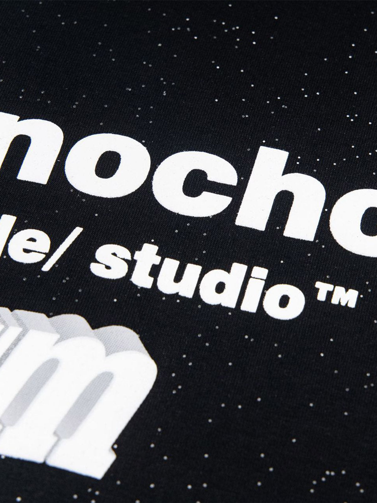 Kurzärmliges T-Shirt mit Retro-Schriftdesign und starkem Sternenhimmel-Print