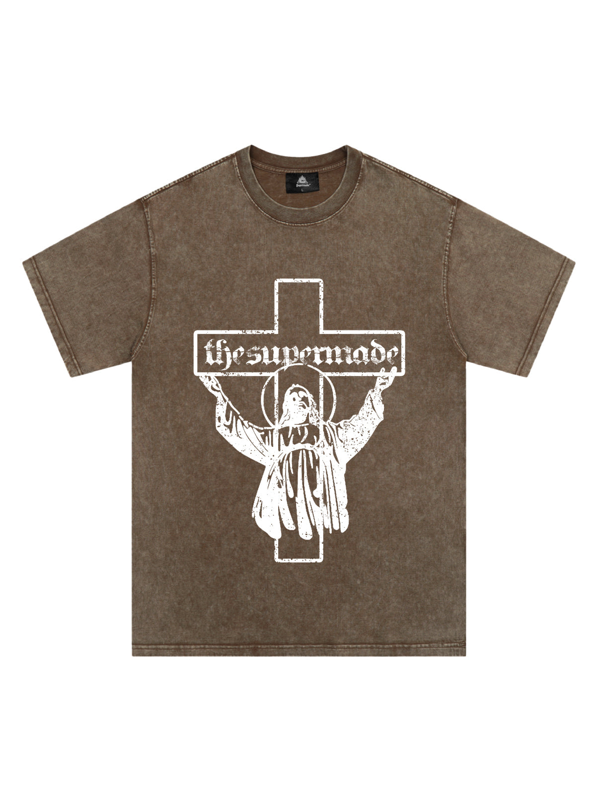 Original Distressed Cross Graphic T-Shirt