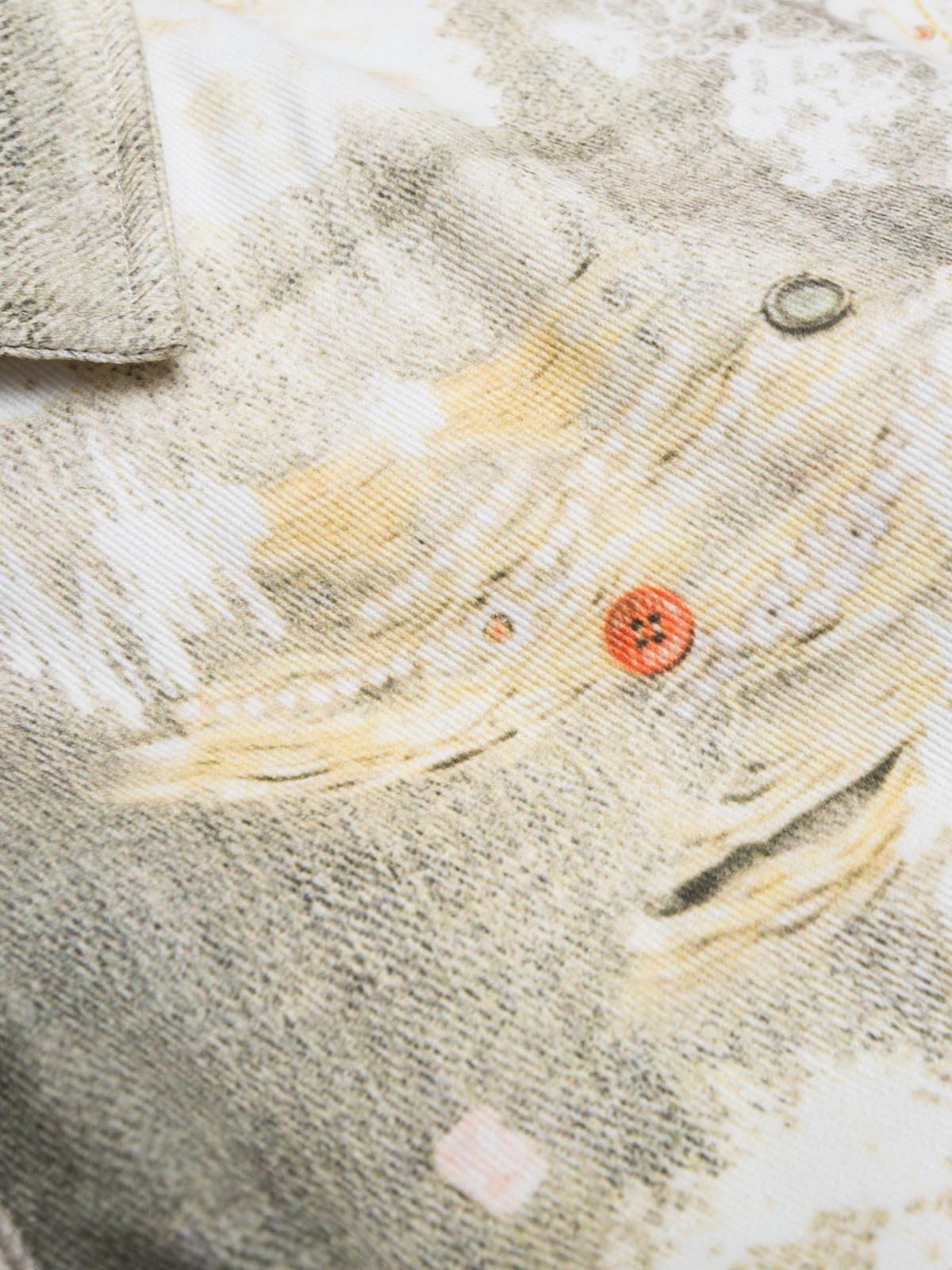 Blouson aviateur matelassé effet dégradé graffiti vieilli - 2314