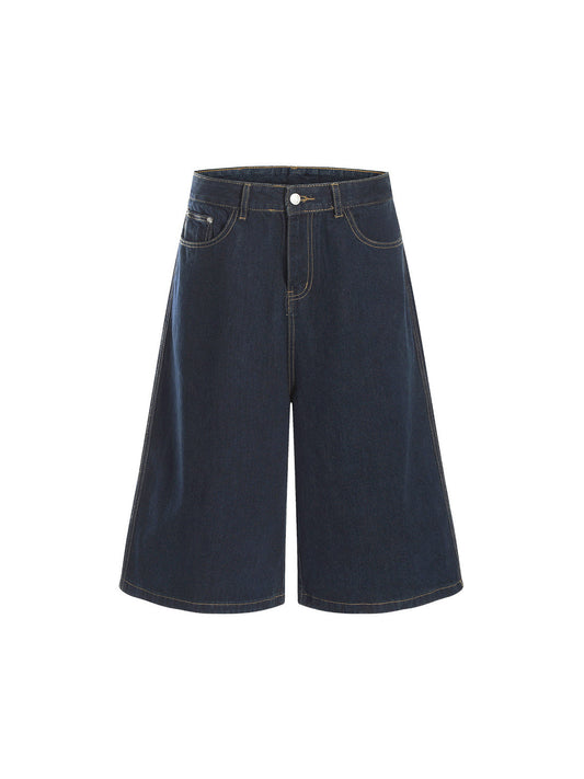 Vintage Fireworks Letter Embroidered Denim Jorts