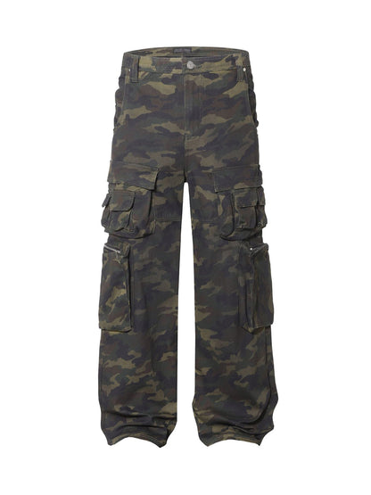 Baggy-Cargohose im Wasteland-Stil mit Camouflage-Muster