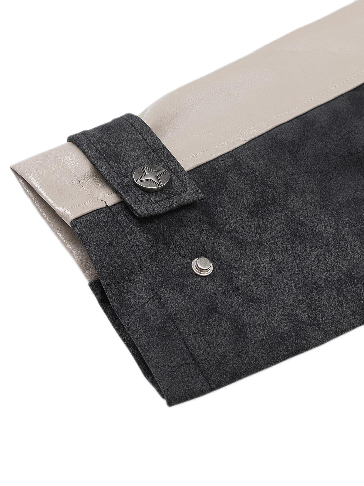 Veste de moto en cuir PU mat