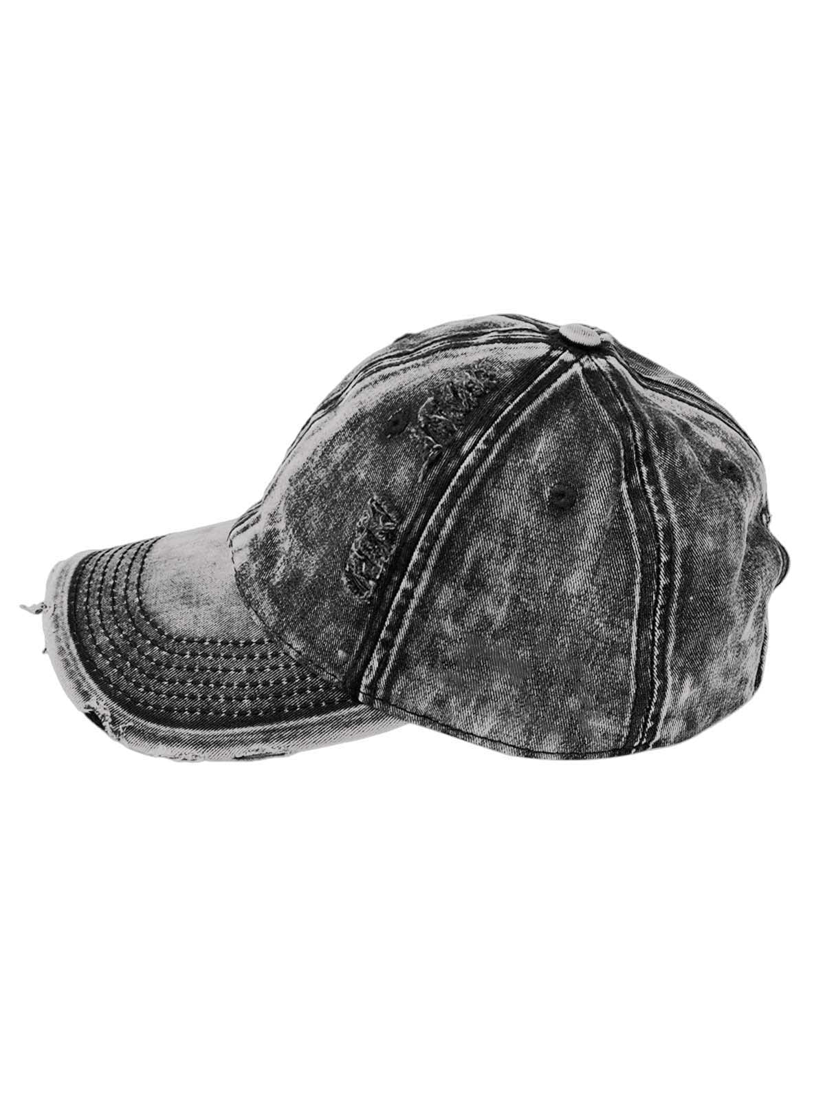 Casquette d'extérieur en denim délavé
