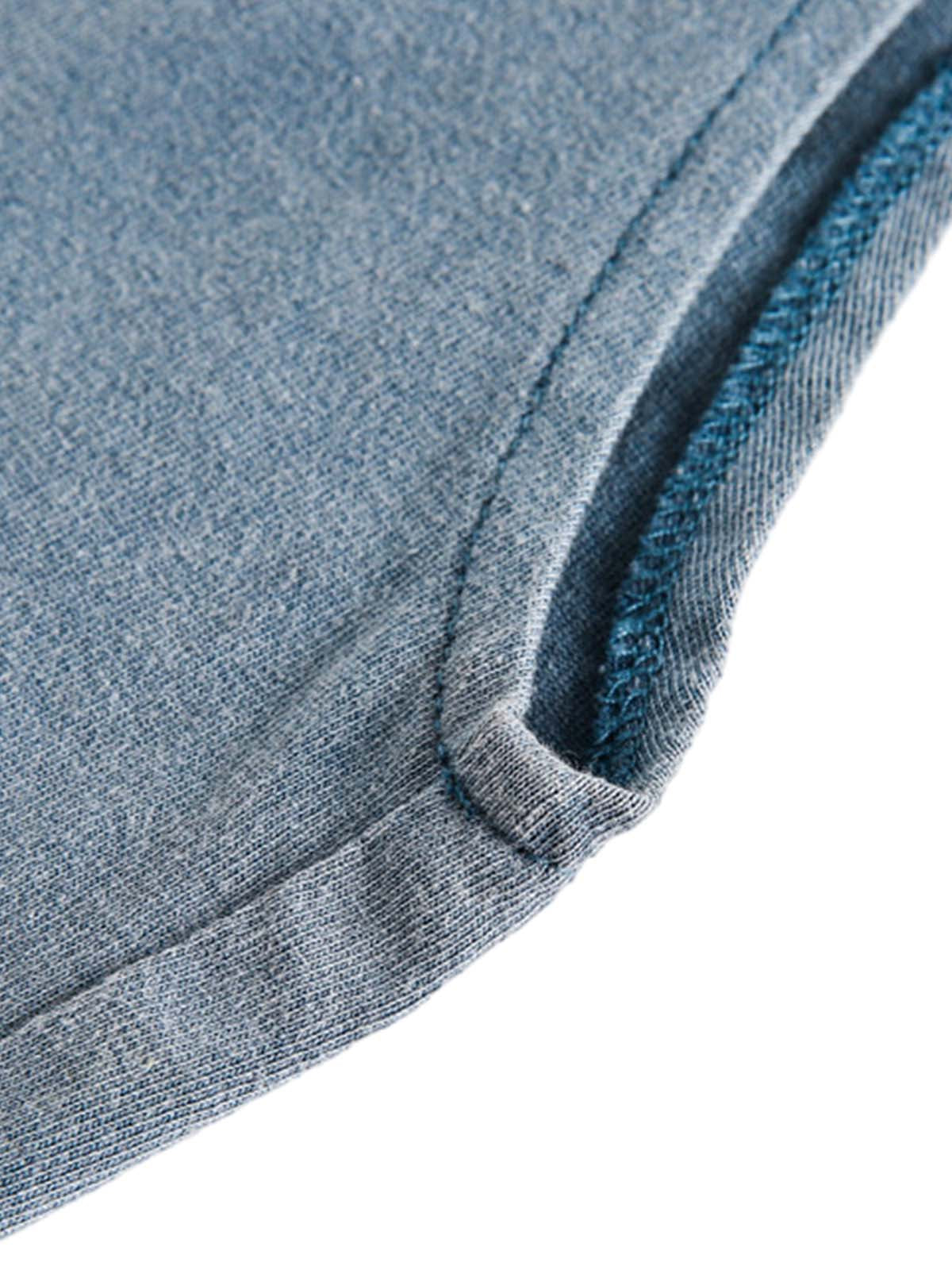 Distressed Washed Embroidered Gradient Vest