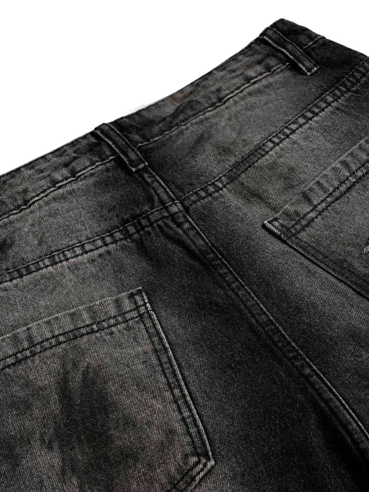 Street Stripe Dirty Dye Barrel Jeans