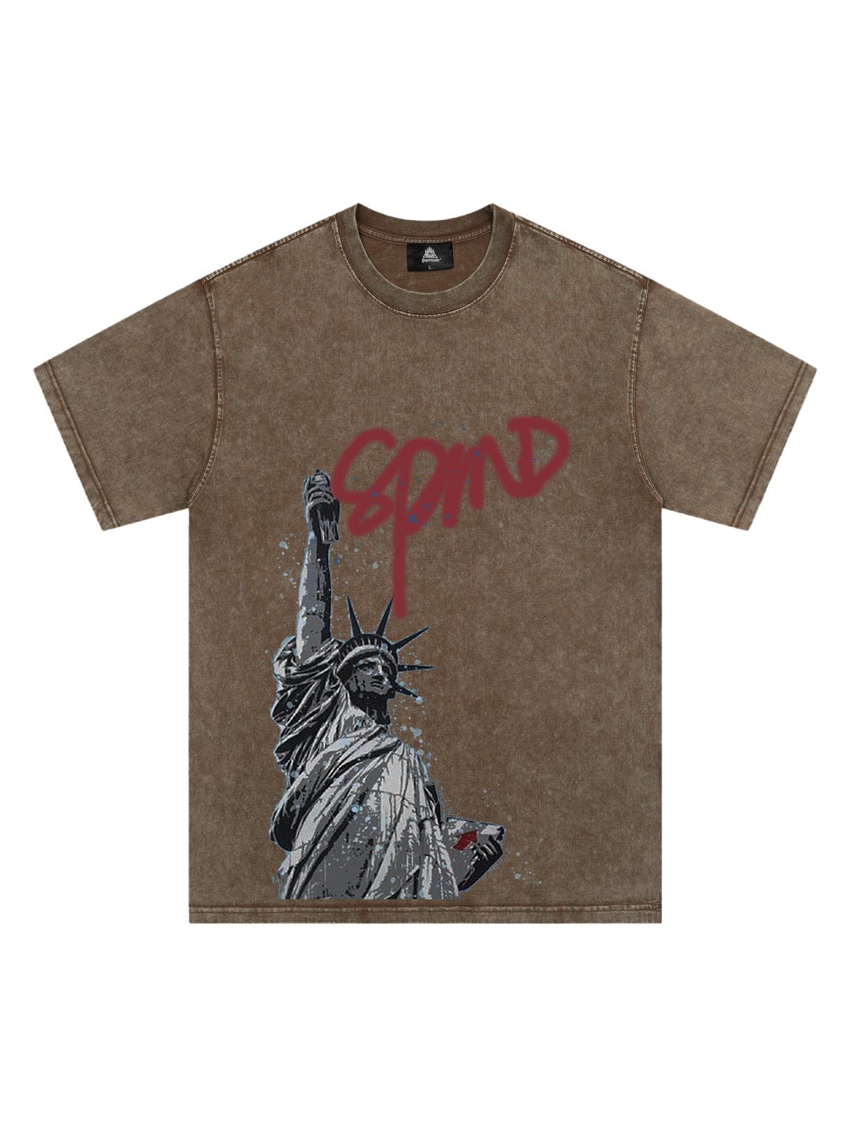 Orginal Funny Graffiti Statue Of Liberty Print T-shirt