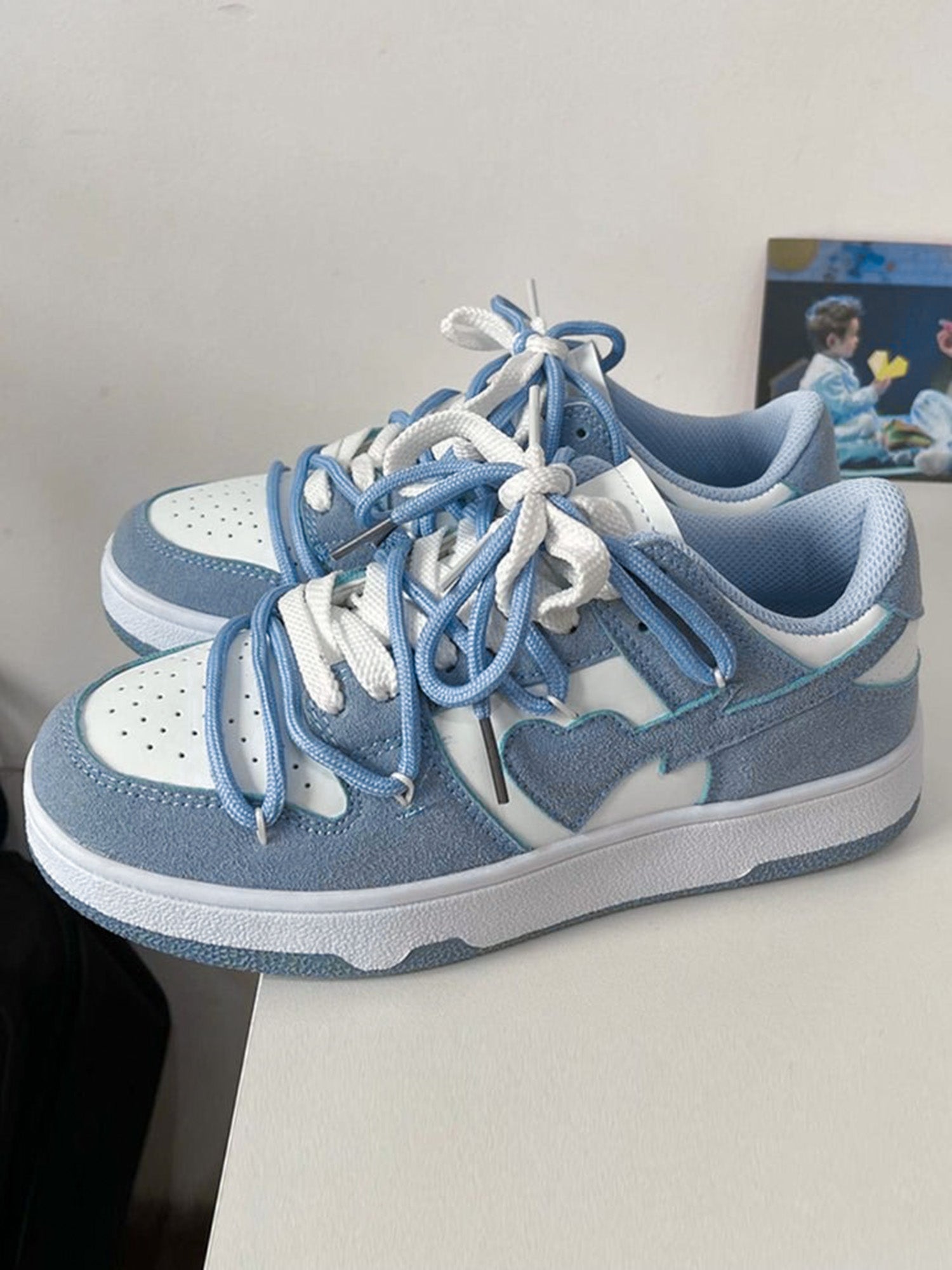 Chaussures de planche respirantes Thesupermade Haze Blue Love - 1854