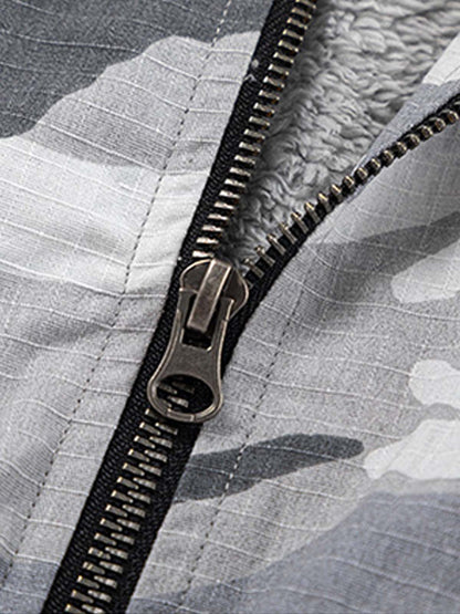 Veste à capuche en polaire camouflage Thesupermade