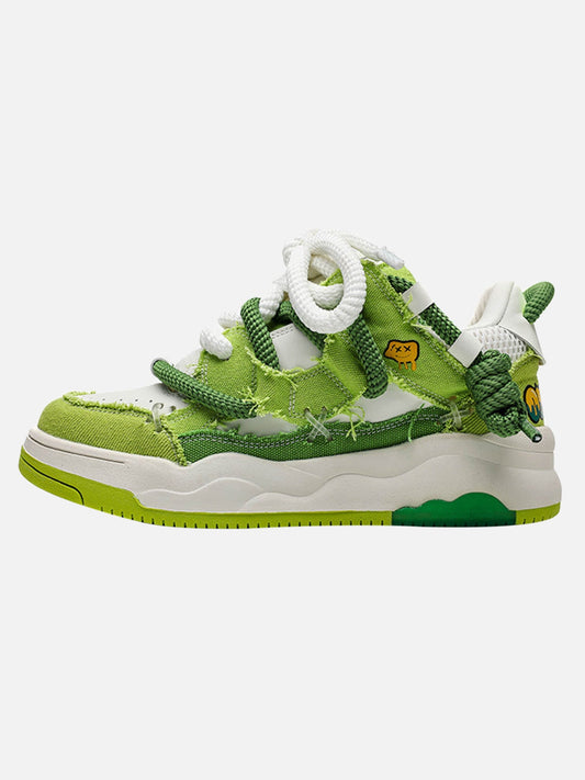 Thesupermade Lässige Plateau-Sneaker in Kontrastfarbe – 1626