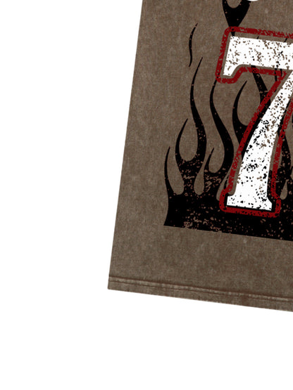 Original 77 Flammen-Grafik-T-Shirt