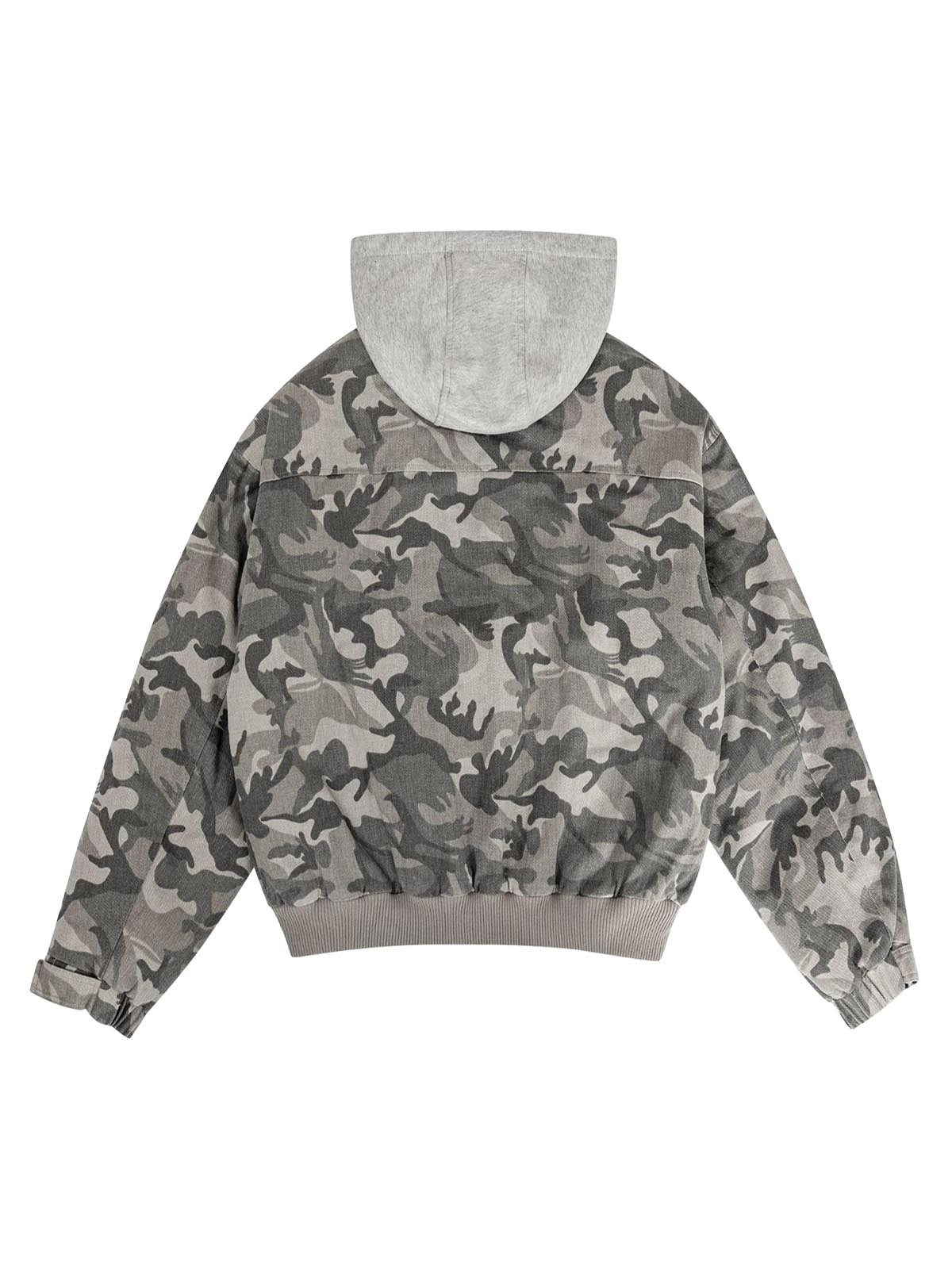 Thesupermade Camouflage Hooded Bomber Jacket