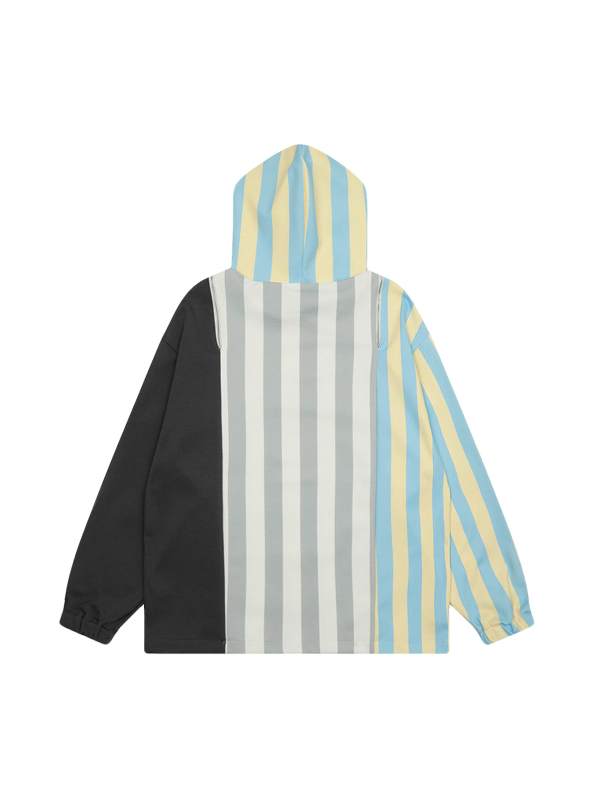 Thesupermade Vertical Striped Drop Shoulder Pullover Hoodie