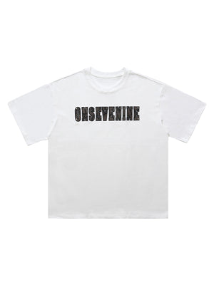 Camouflage Letter Short Sleeve T-Shirt