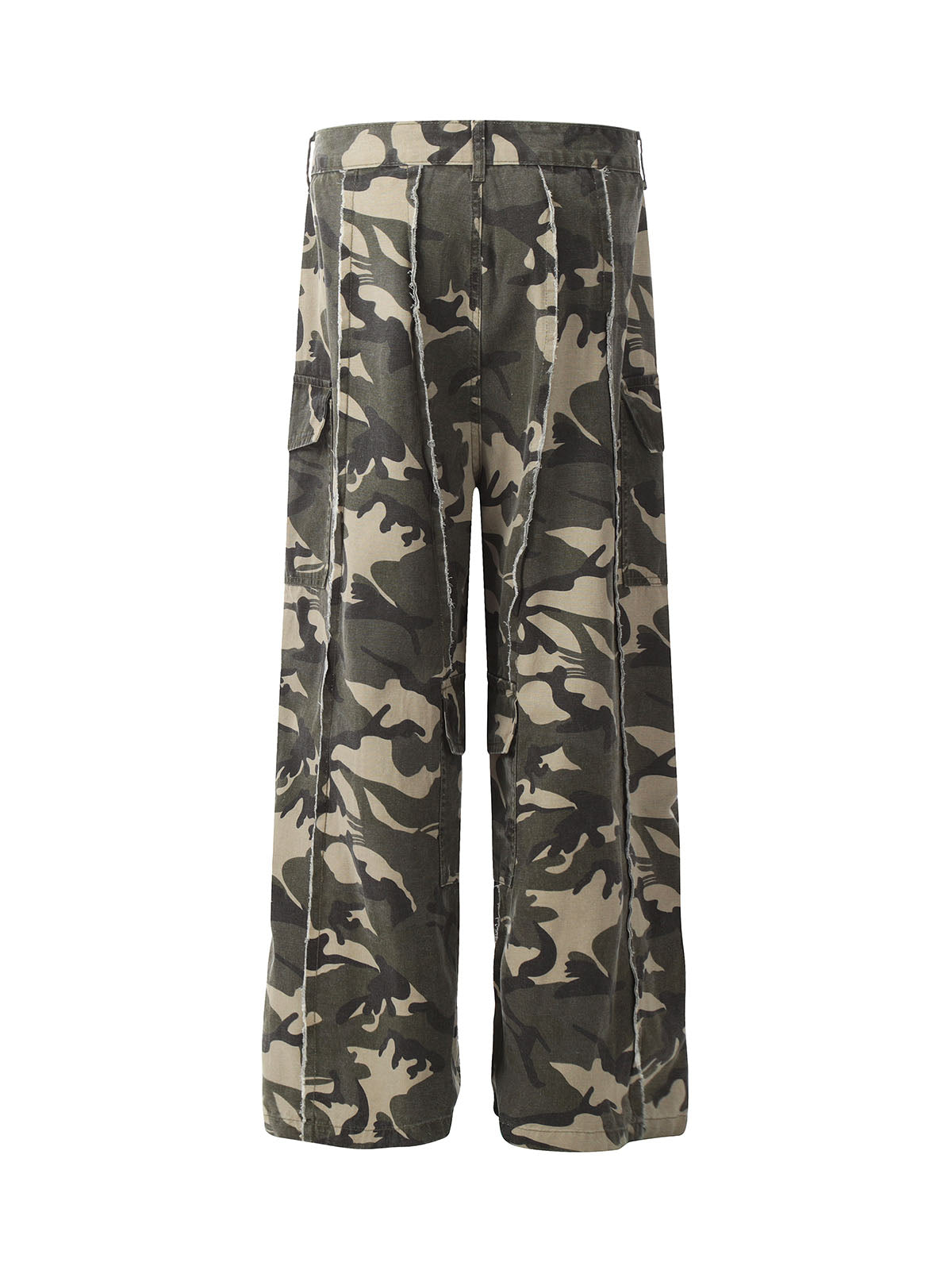 Thesupermade Camouflage Multi Pocket Patched Cargo Pants