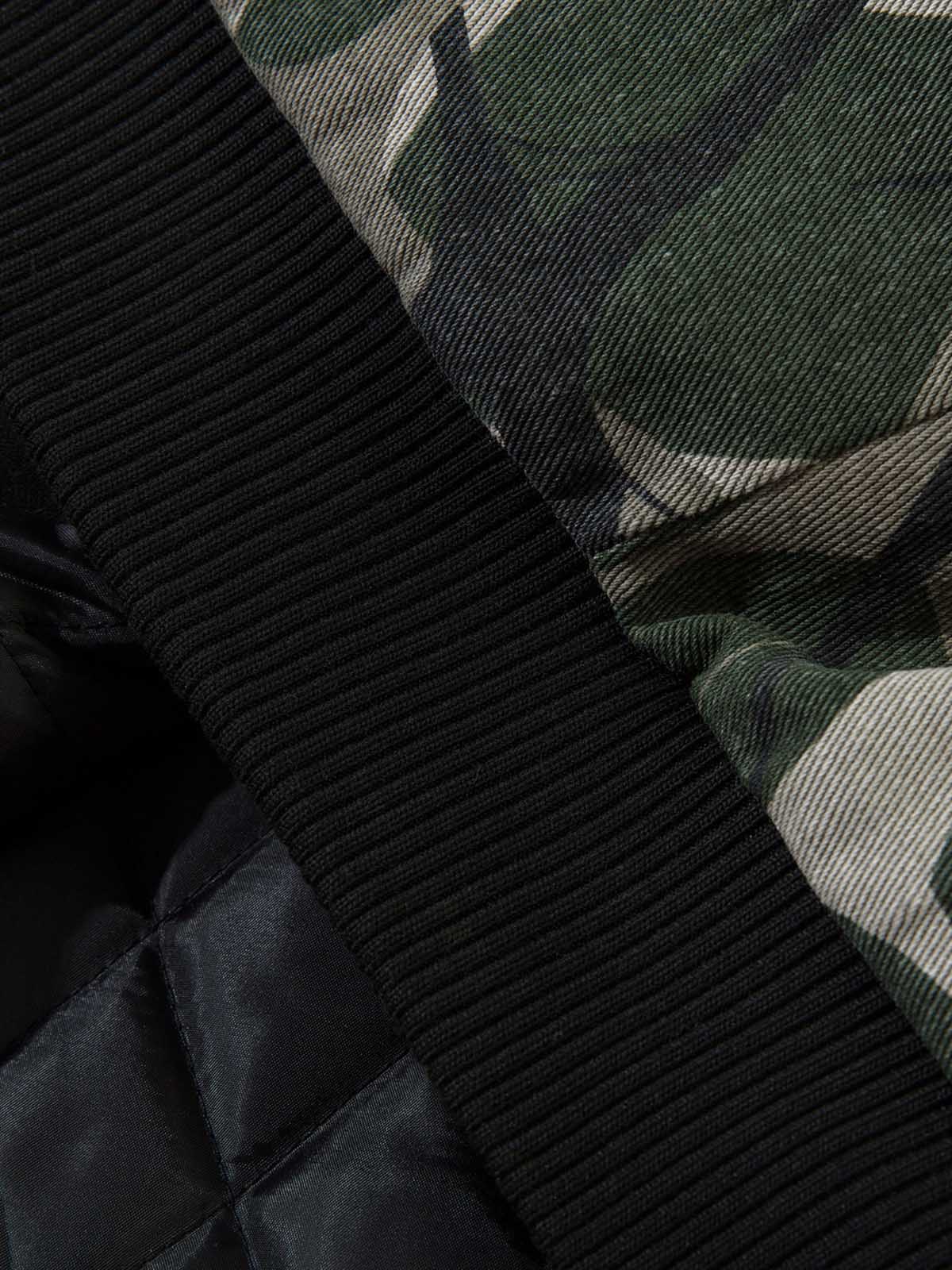 Thesupermade Camouflage Faux Zweiteiliger Trainingsanzug mit Kapuze und Fleecejacke – 2331