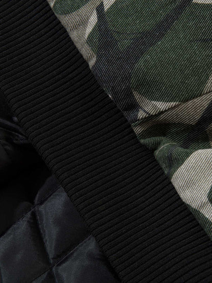 Thesupermade Camouflage Faux Zweiteiliger Trainingsanzug mit Kapuze und Fleecejacke – 2331