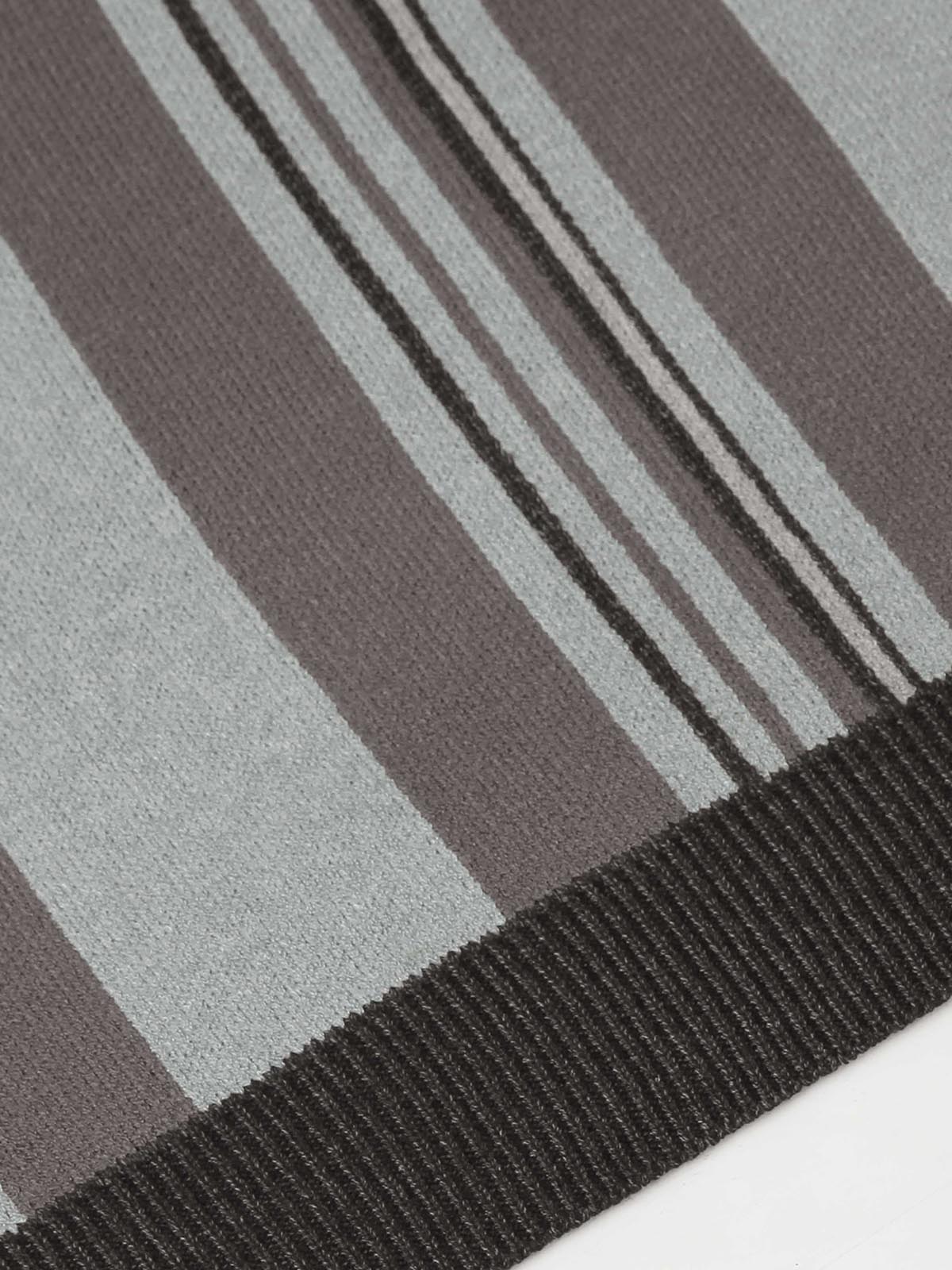 Thesupermade – Gestreifter Polopullover aus besticktem Strick