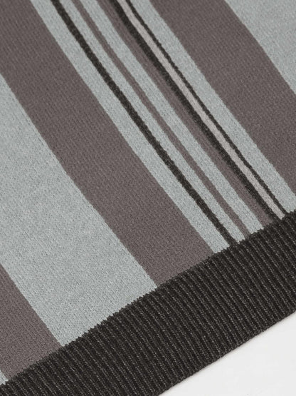 Thesupermade – Gestreifter Polopullover aus besticktem Strick
