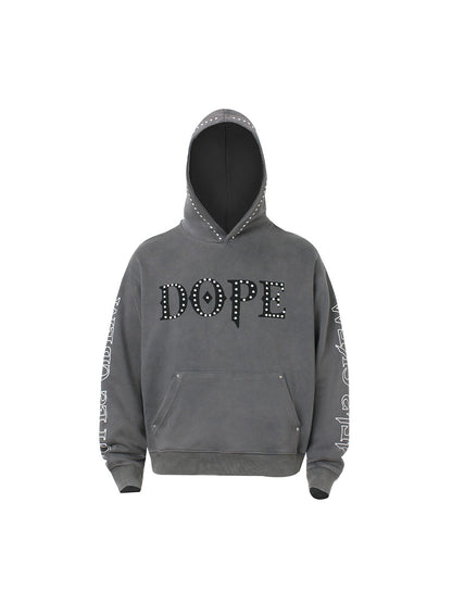 Thesupermade – Mit Nieten verzierte grafische Hoodies 