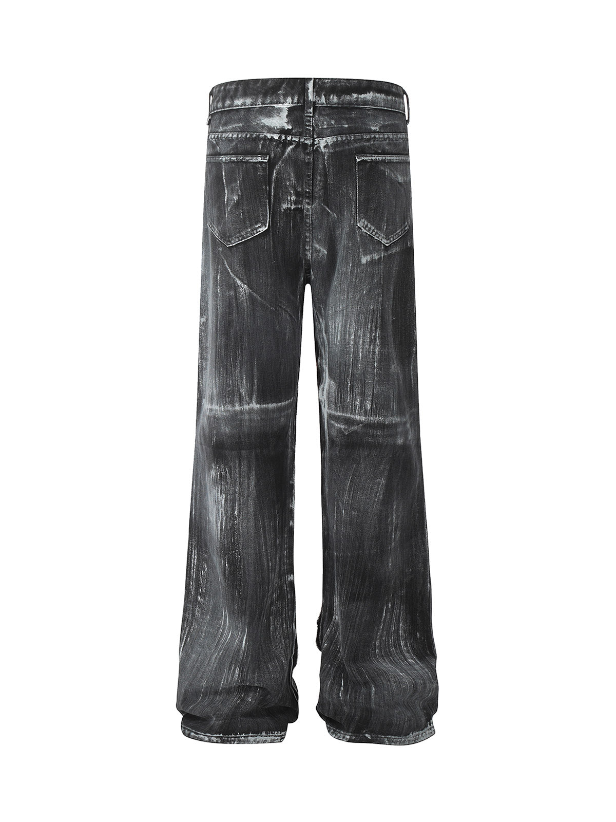 Dekonstruierte Split-Jeans im Street Batik-Stil