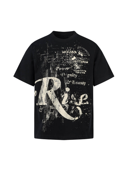Phantom Letter Print T-shirt