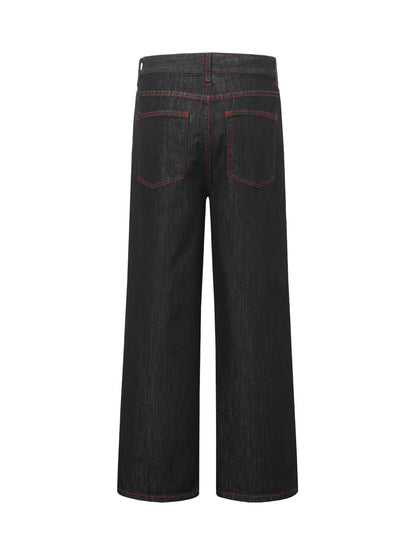 Retro Patchwork Baggy Jeans