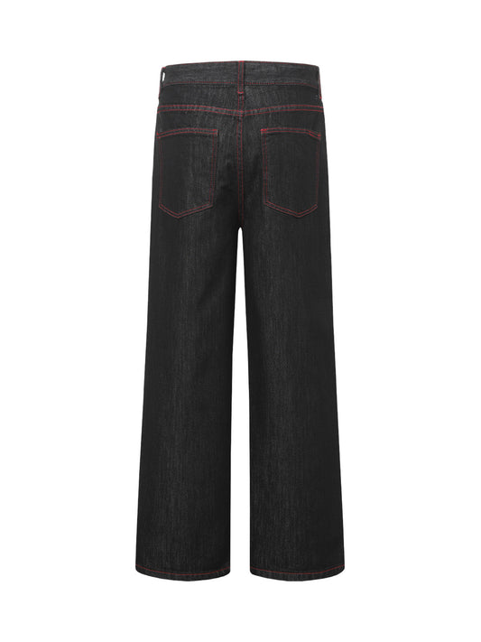 Retro Patchwork Baggy Jeans