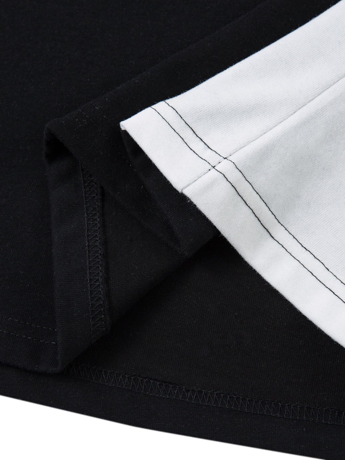 T-Shirt mit Motorrad-Aufdruck in Kontrastfarbe – 2325