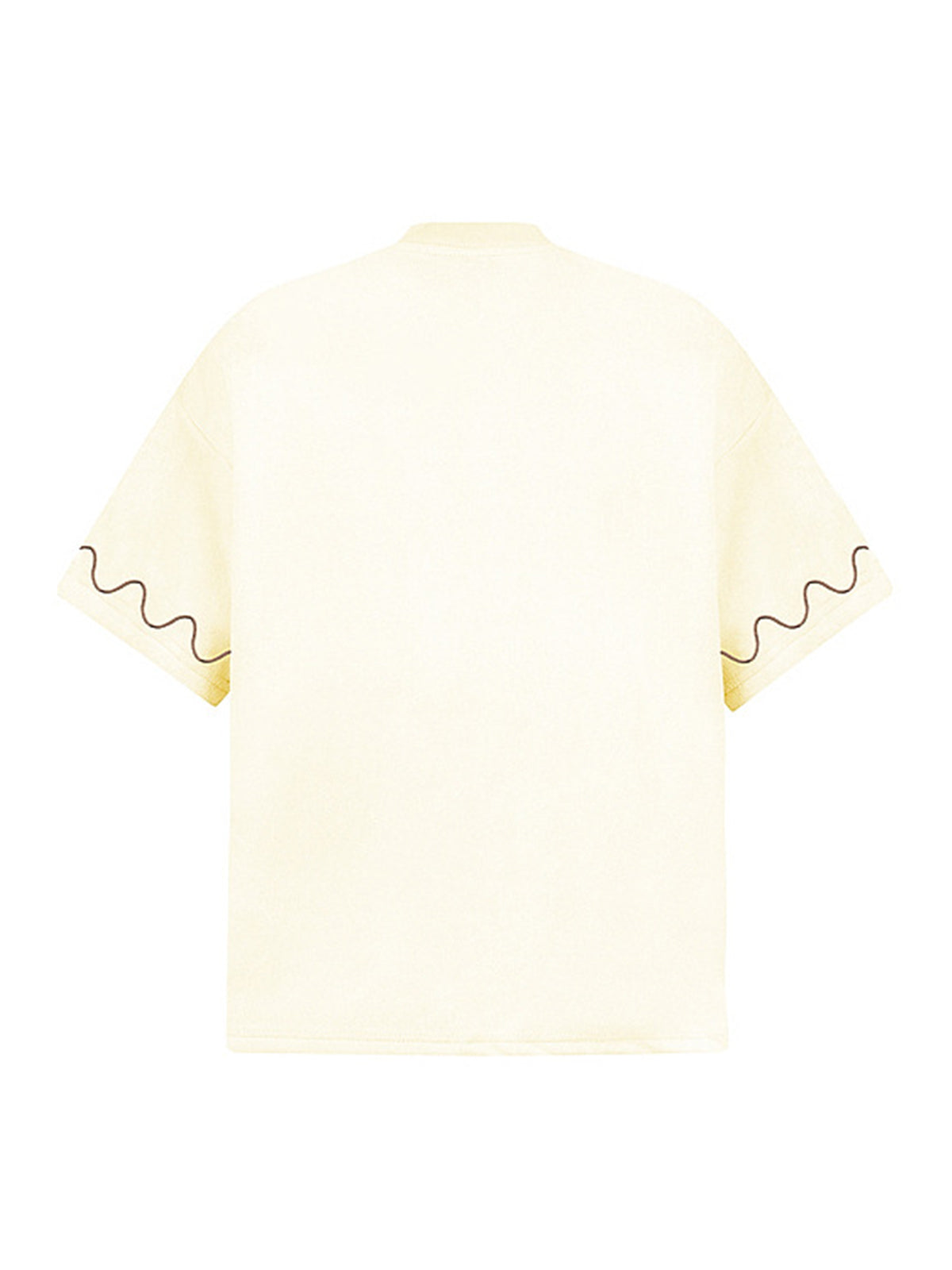 T-shirt imprimé croix et vague