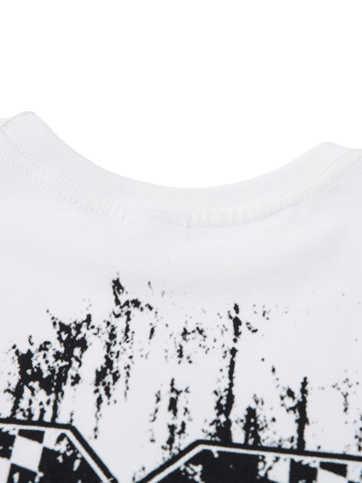 Kurzarm-T-Shirt mit Retro-Graffiti-Schriftzug – 2341