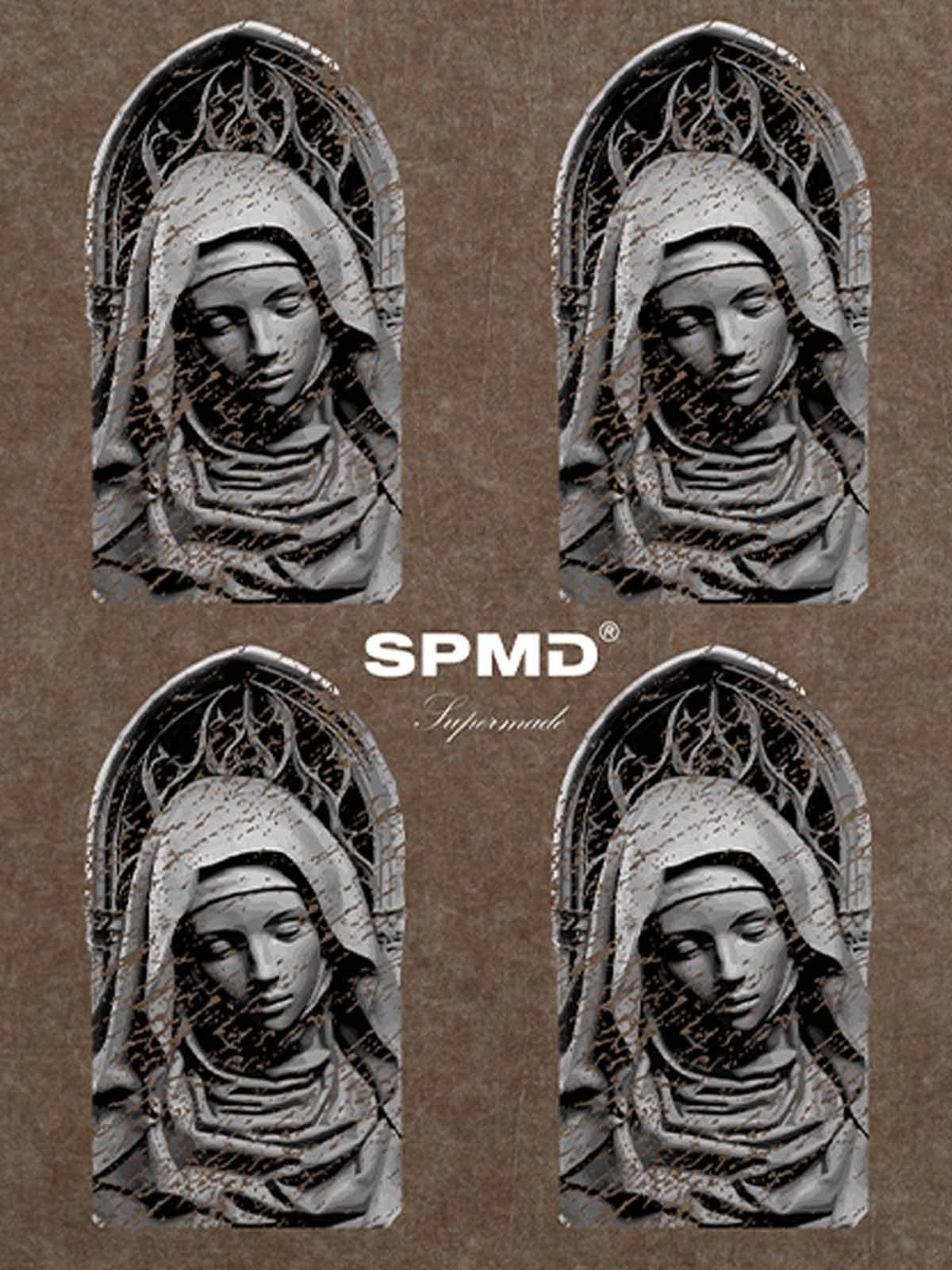 Original Virgin Mary Mottled Sculpture Print T-Shirt