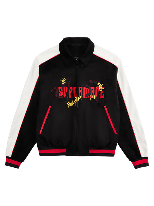 Blouson aviateur en jersey brodé original - 2346