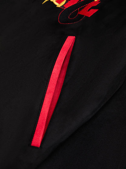 Blouson aviateur en jersey brodé original - 2346