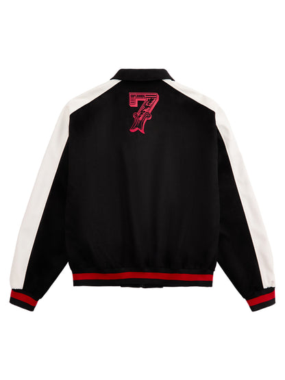 Blouson aviateur en jersey brodé original - 2346
