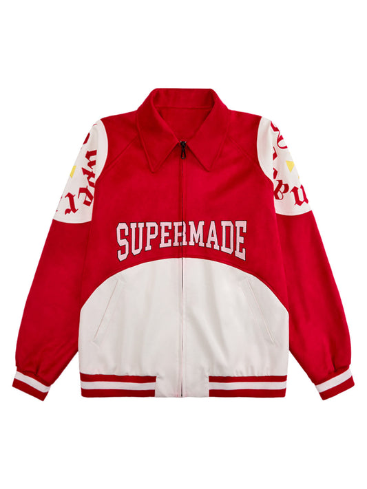 Original Contrast Color Varsity Jacket - 2349