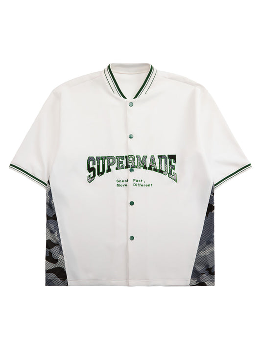 Original Camouflage Spliced ​​Baseball T-Shirt - 2350