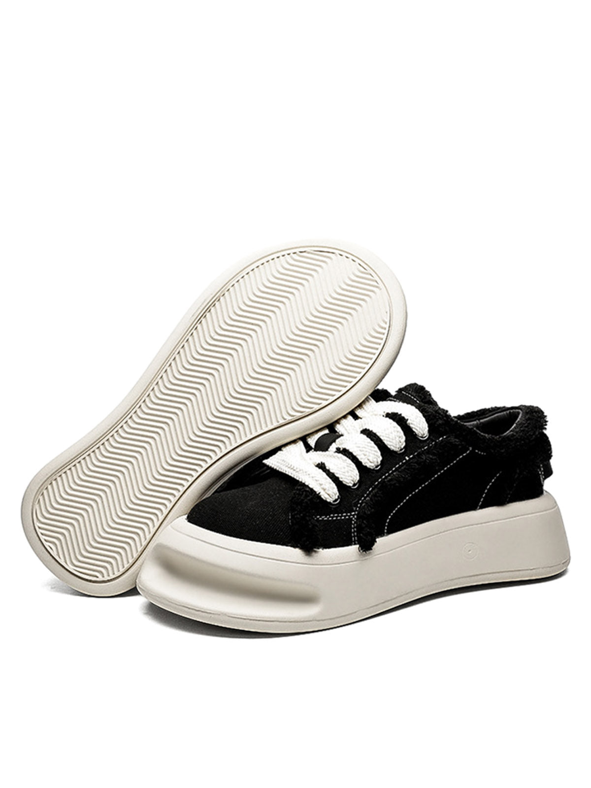 Fuzzy Trim Chunk Shoes - 2379
