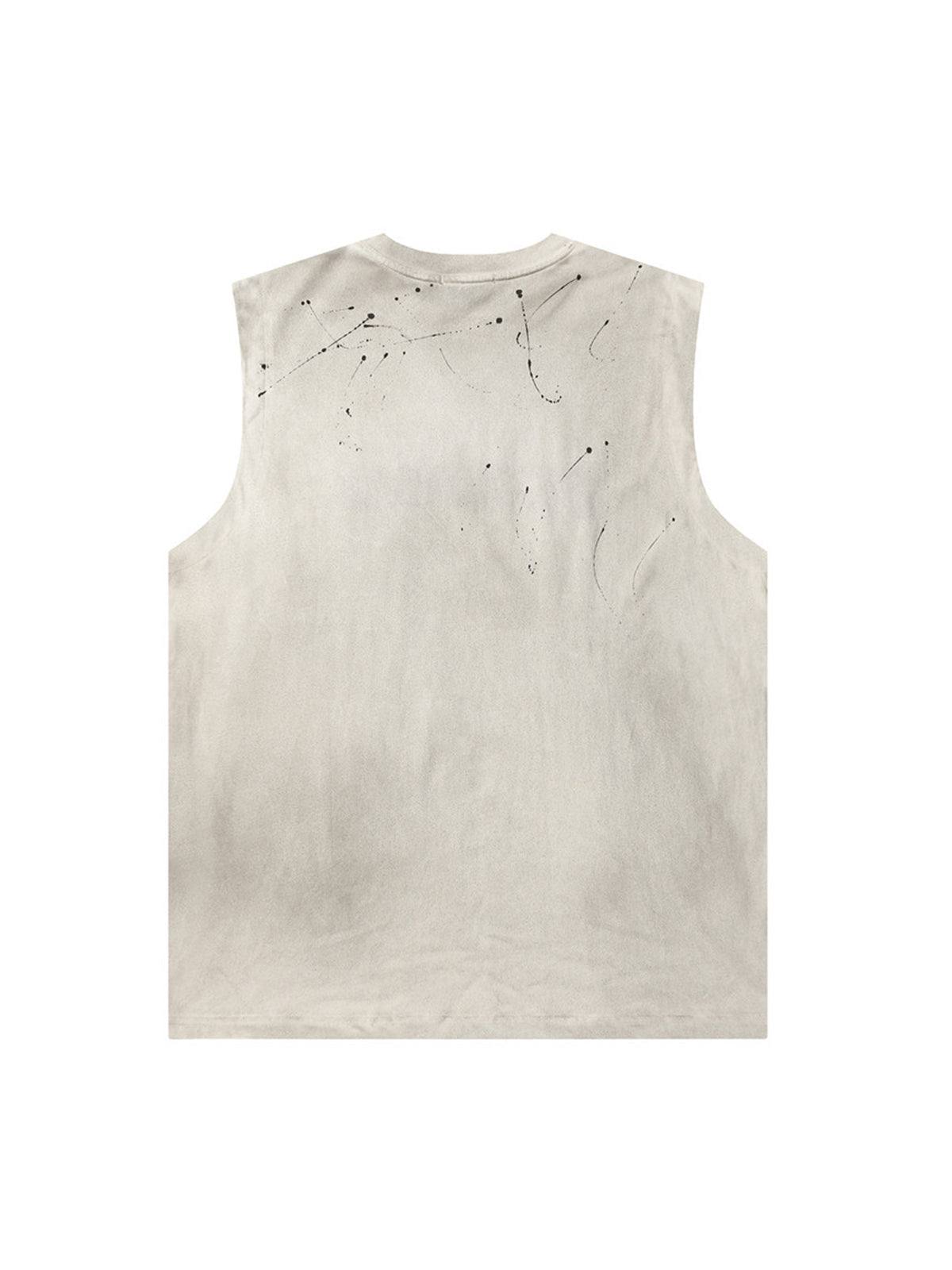 Street Embroidery Deformed Letter Print Vest